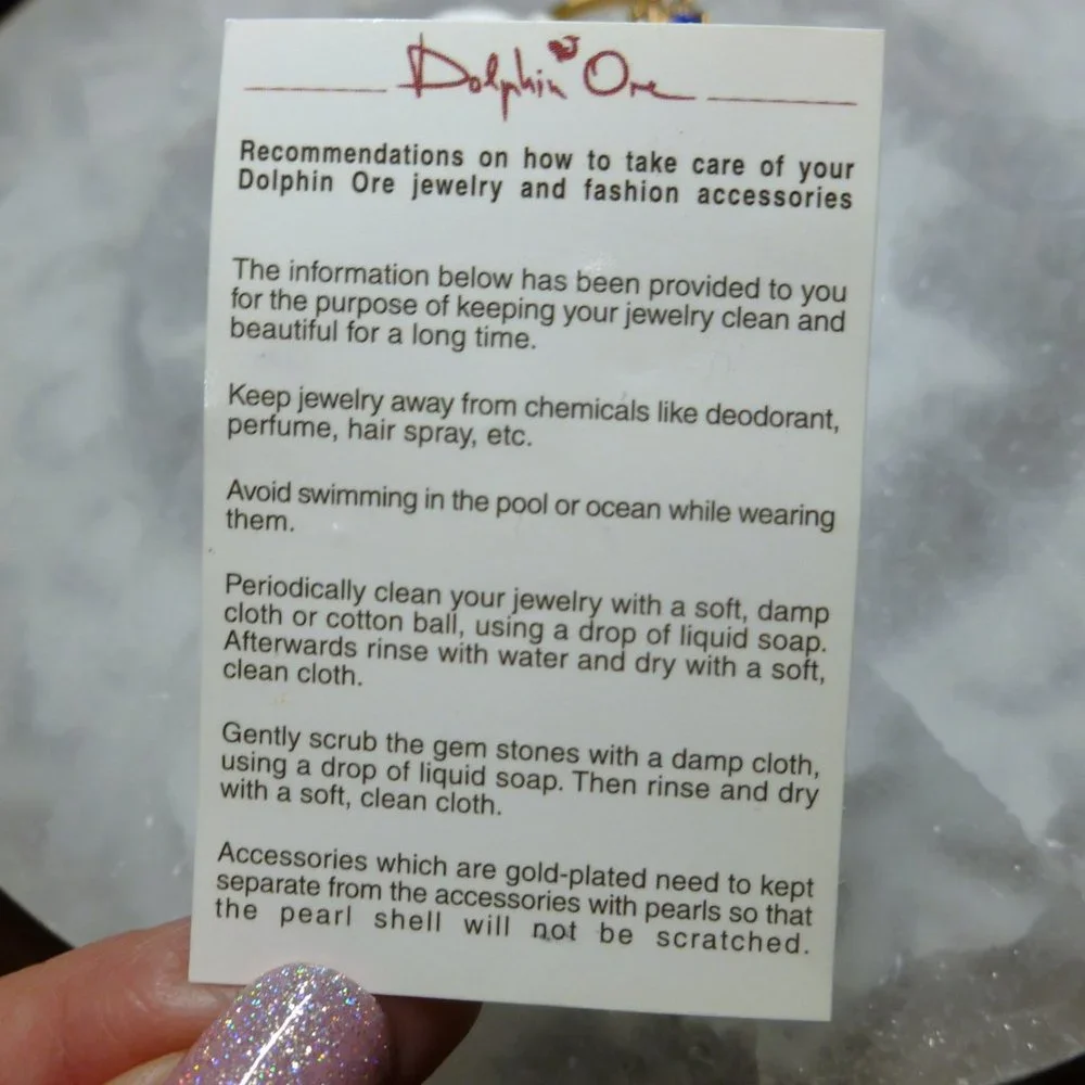 18k Gold Electroplate Natural Pearl Dolphin Ore Ring - Picture 8 of 12